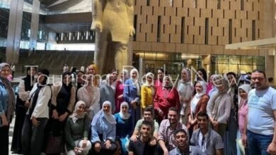 زيارة-تدريبية-لطلاب-سياحة-وفنادق جامعة-قناة-السويس-للمتحف-المصري-الكبير
