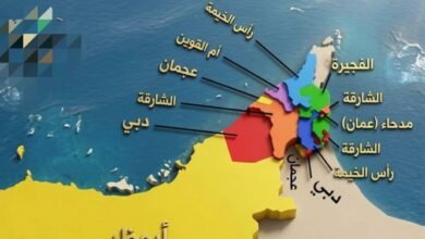 تفاصيل-خريطة-حكم-الإمارات-السبع-وتوزيع-6-عائلات-مالكة-على-أراضيها